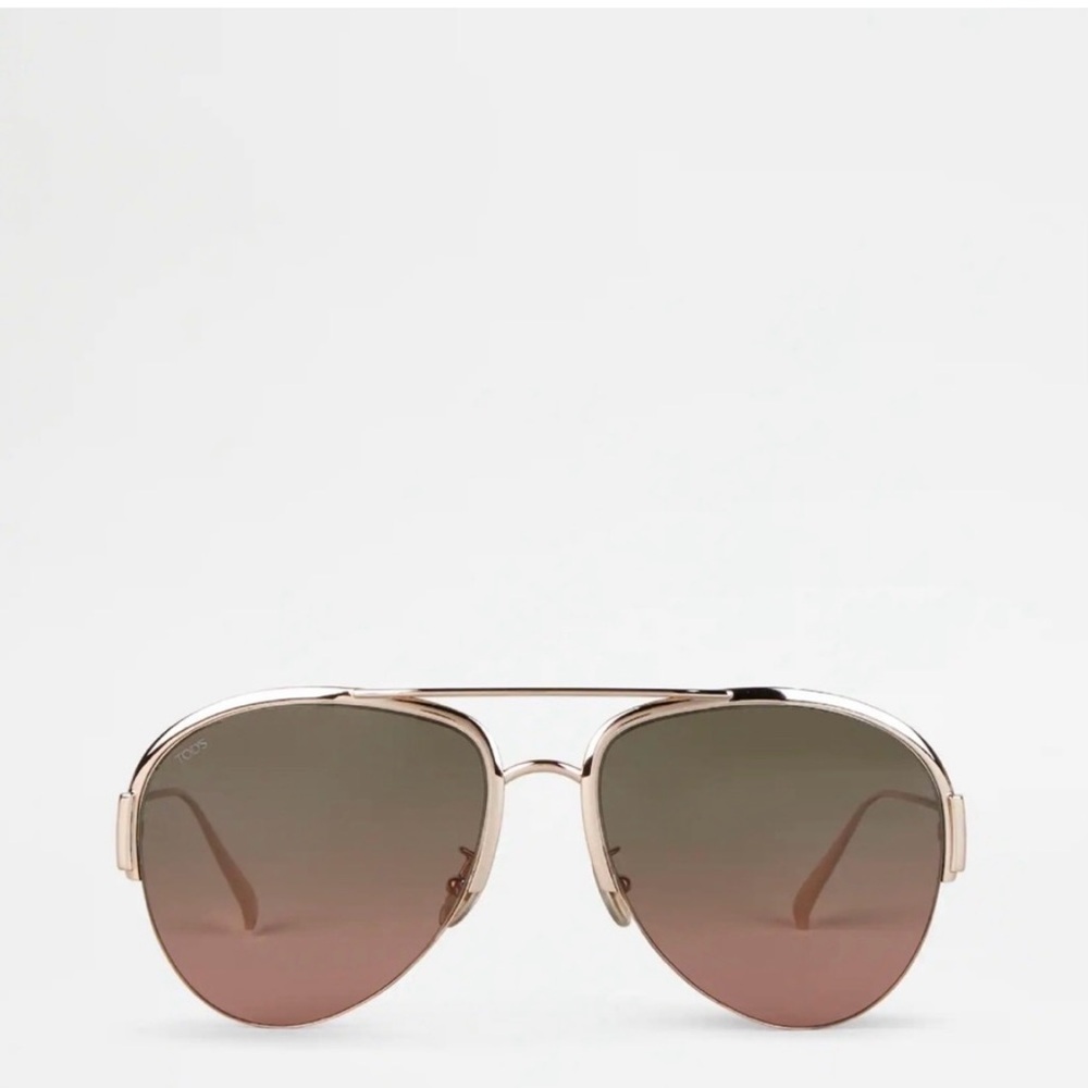 NWT TOD'S Pilot Sunglasses, gold